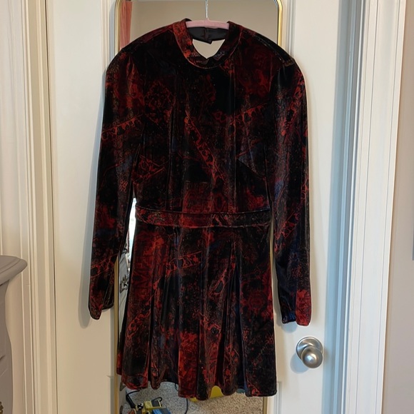 Free People Velvet Romper - Picture 1 of 4